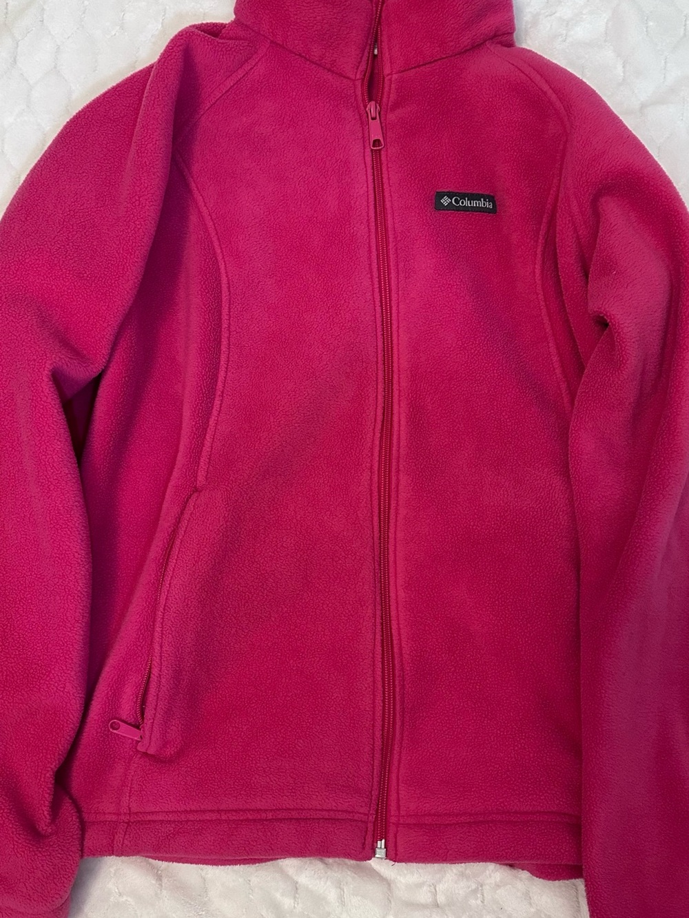 Columbia Women’s Pink Fleece Jacket - Cozy Full-Zip XL